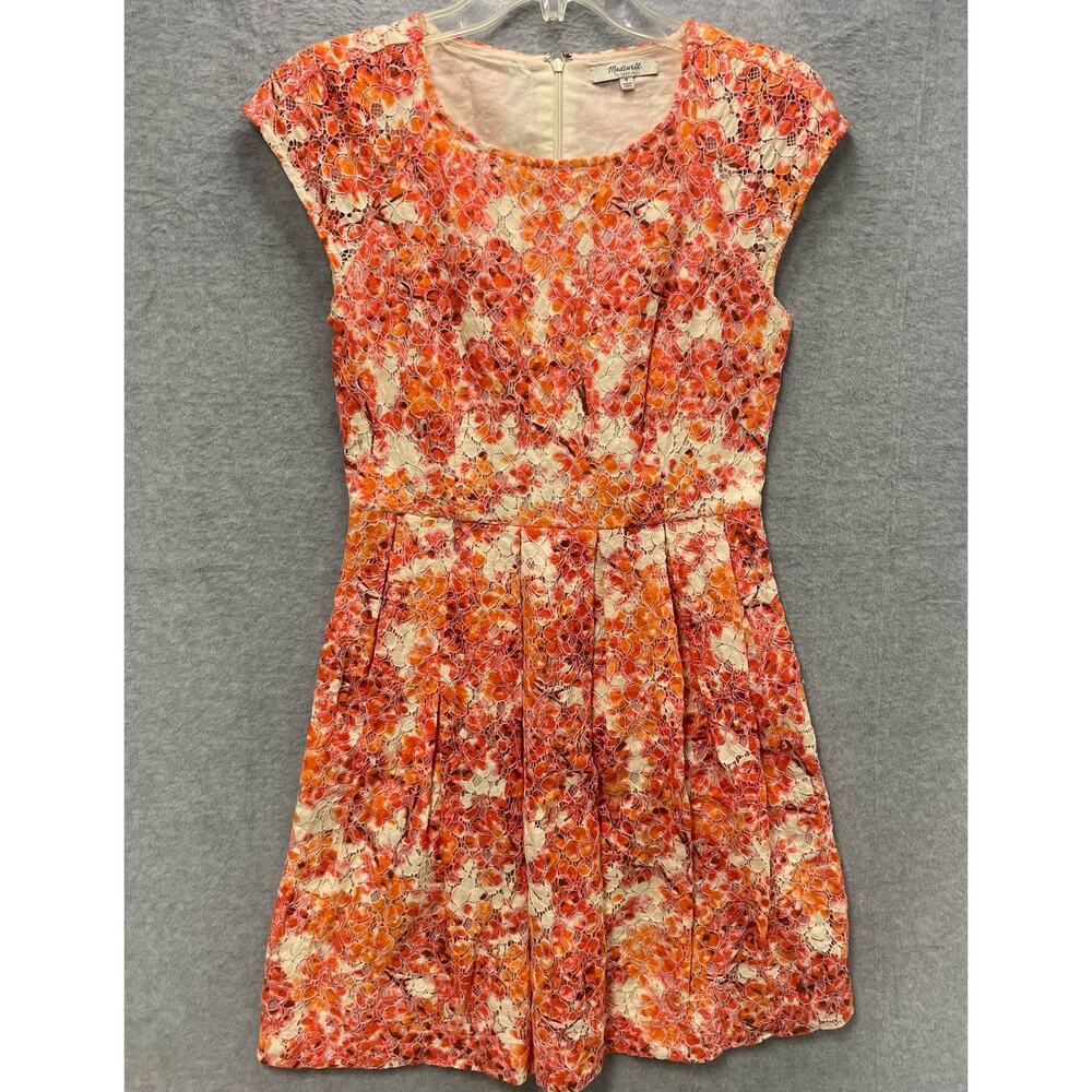 Madewell Painted Lace Bloom Floral Dress Size 0